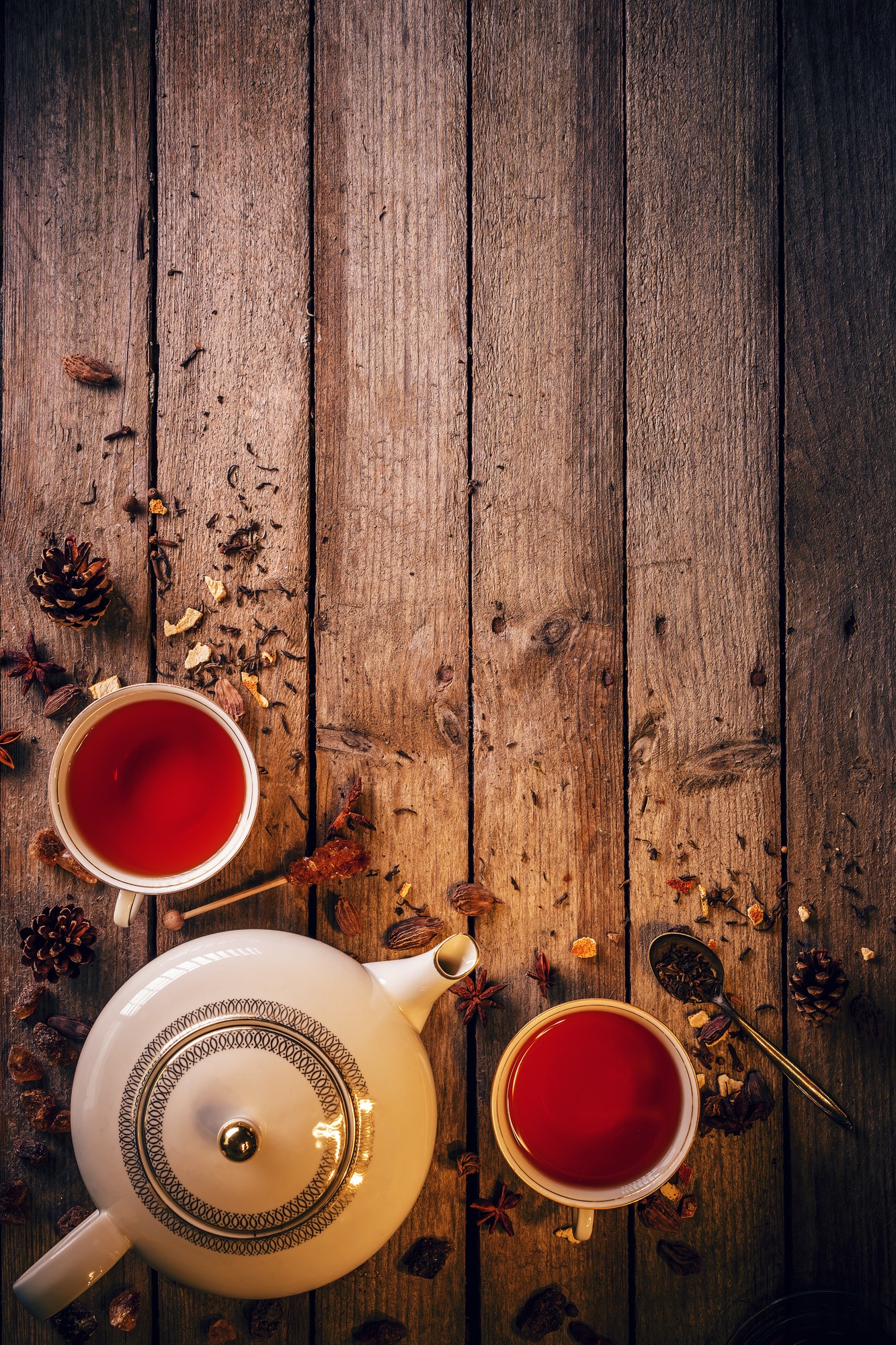 Cup of tea and teapot